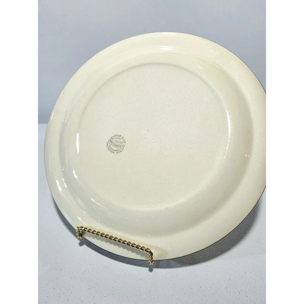 Metlox Poppytrail Vernonware Tam O’Shanter 10 ½” Dinner Plate